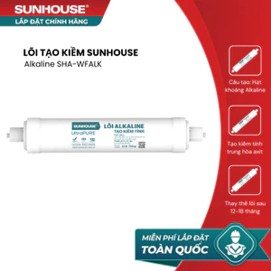 Lõi tạo kiềm SUNHOUSE Alkaline SHA-WFALK - Tạo kiềm, trung hòa axit dư, nâng độ pH của nước và bổ sung điện giải