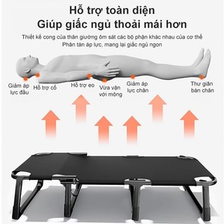 Panda Giường Gấp Gọn 1.9m văn phòng ngủ Khung Thép Cao Cấp Khả năng chịu tải 200kg