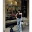 Quần Wash Jeans Form Rộng Xanh Nhạt GODMOTHER Quần Ống Rộng Wide Leg Nam Nữ Unisex
