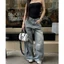 Quần Wash Jeans Form Rộng Xanh Nhạt GODMOTHER Quần Ống Rộng Wide Leg Nam Nữ Unisex