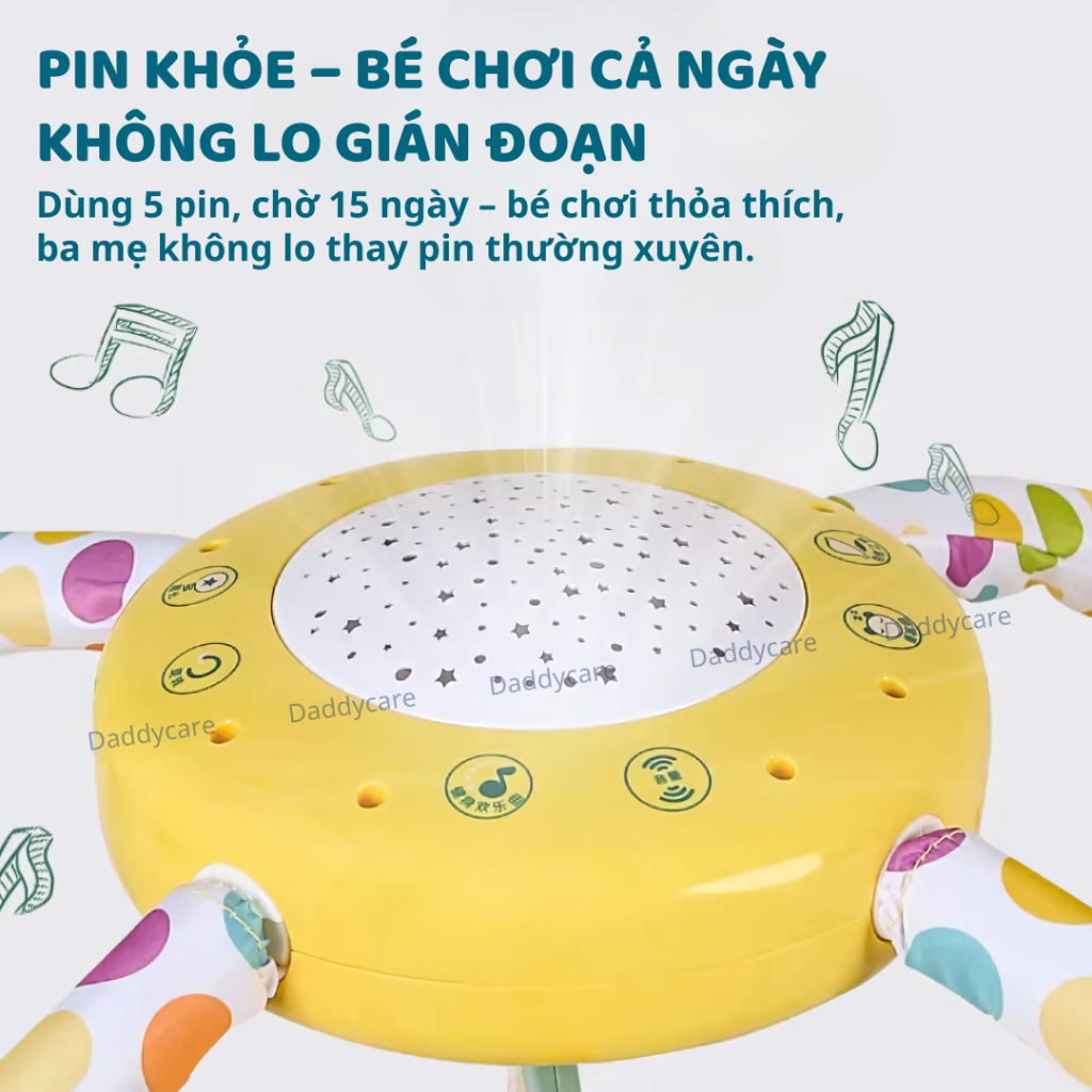 Thảm đồ chơi phát nhạc cho bé sơ sinh có máy chiếu đèn ngủ 3D Goodway thảm đạp đàn piano cho bé