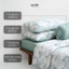 Bộ chăn ga gối 5 món Lụa Tencel Cotton Sen Đá Home Bedding cao cấp họa tiết, Set giường nệm 1m6 1m8