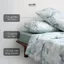 Bộ chăn ga gối 4 món Lụa Tencel Cotton Sen Đá Home Bedding cao cấp họa tiết, Set chăn chần bông 1m6 1m8