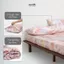 Bộ ga gối 3 món Lụa Tencel Cotton Sen Đá Home Bedding cao cấp họa tiết, set 2 vỏ gối, 1 ga giường bo chun 1m6 1m8 2m 2m2
