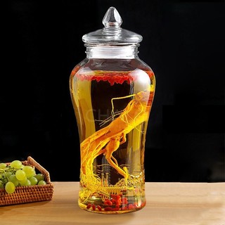 BÌNH THỦY TINH NGÂM RƯỢU KHÔNG VÒI  CHÂN MÂY CAO CẤP