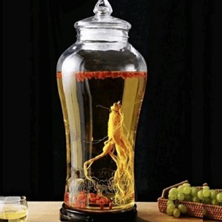 BÌNH THỦY TINH NGÂM RƯỢU KHÔNG VÒI  CHÂN MÂY CAO CẤP