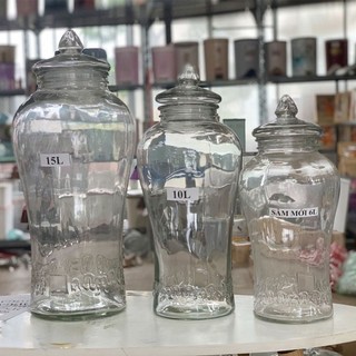 BÌNH THỦY TINH NGÂM RƯỢU KHÔNG VÒI  CHÂN MÂY CAO CẤP
