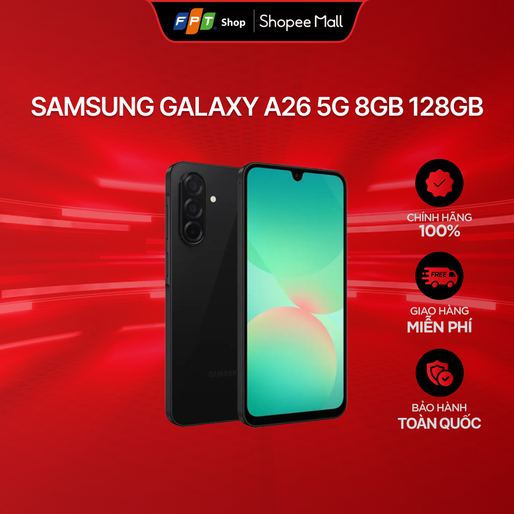 [Đã kích hoạt bảo hành điện tử] Điện thoại Samsung Galaxy A26 5G 8GB 128GB