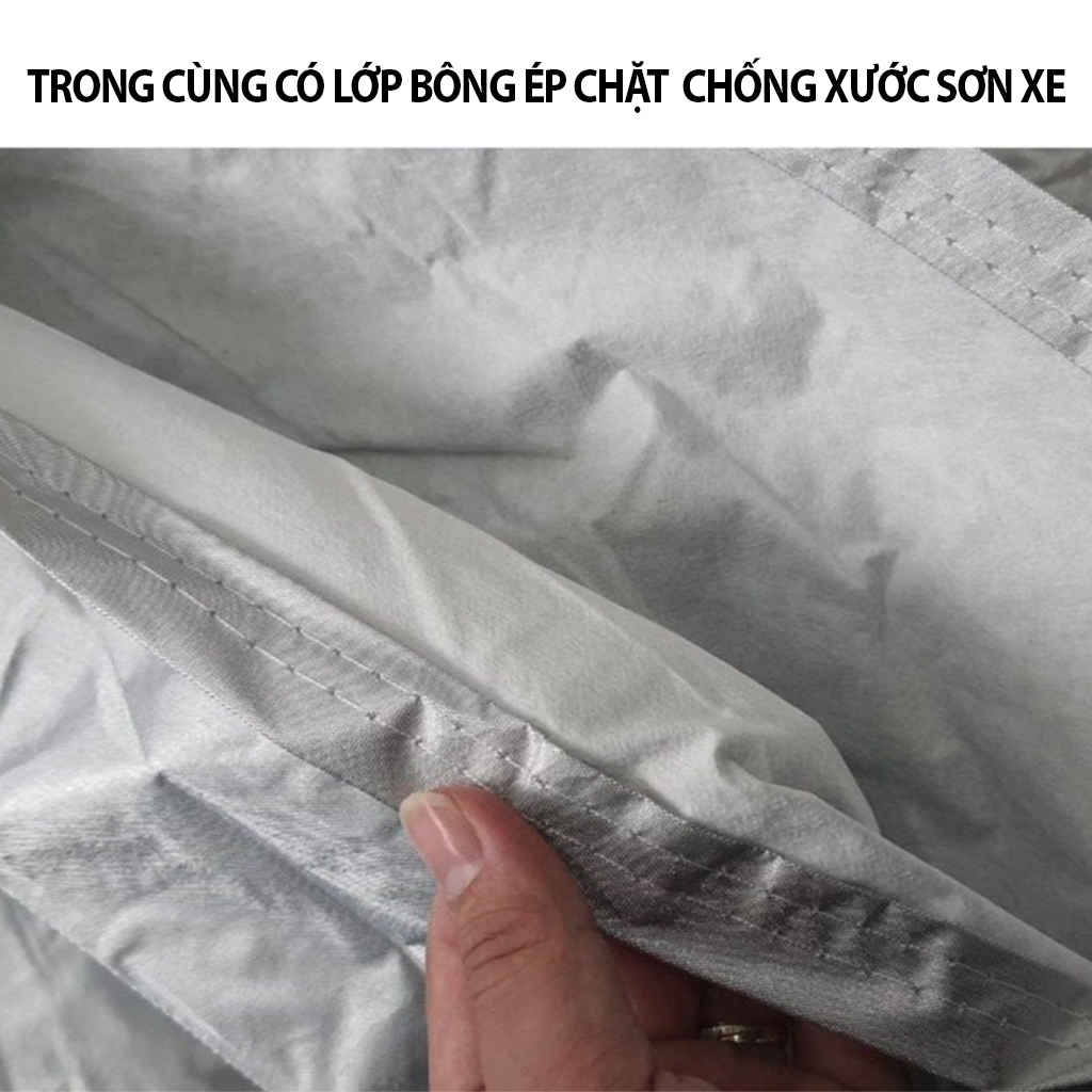 Bạt phủ nửa xe ô tô tráng bạc chống nắng chống mưa cách nhiệt không thấm nước phù hợp cho xe con và xe bán tải