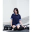 Áo Polo Kẻ Sọc GODMOTHER Áo Thun Cộc Tay Unisex Phối Layer Sơ Mi Thoáng Mát Năng Động