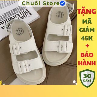 Dép quai hậu nữ da PU tổng hợp dệt vải đế cao su dễ thương đáng yêu dễ đi thuận tiện