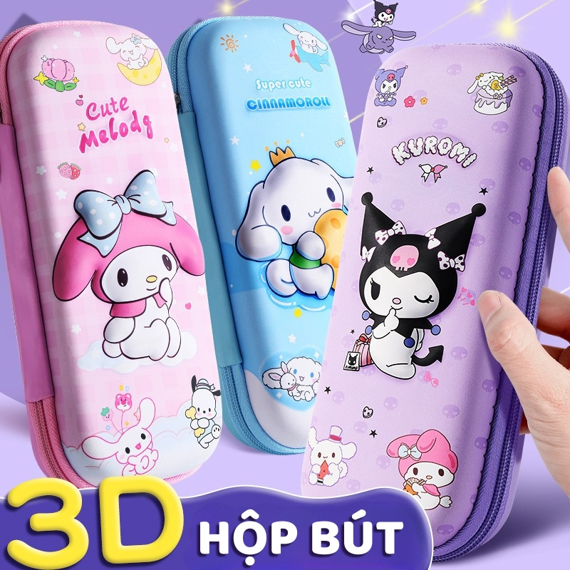 Hộp Đựng Bút Đáng Yêu Cho Bé - Bóp Viết Đẹp, Nhiều Ngăn, Chất Liệu Chống Thấm, Phù Hợp Học Sinh/Sinh Viên