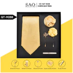 Cà Vạt Nam Combo 5 Món Cao Cấp – Cà Vạt Lụa, Khăn, Kẹp, Ghim, Măng Sét – Phụ Kiện Vest Quà Tặng Lịch Lãm (CVQT-L4) — ảnh 7