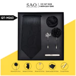 Cà Vạt Nam Combo 5 Món Cao Cấp – Cà Vạt Lụa, Khăn, Kẹp, Ghim, Măng Sét – Phụ Kiện Vest Quà Tặng Lịch Lãm (CVQT-L4) — ảnh 3