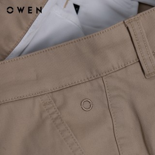 Owen - Quần short Slim Fit SK241385 màu Vàng chất liệu CVC Spandex