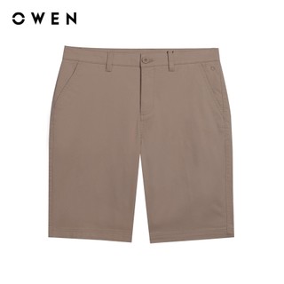 Owen - Quần short Slim Fit SK241385 màu Vàng chất liệu CVC Spandex