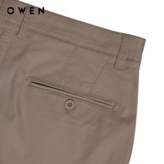 Owen - Quần short Slim Fit SK241385 màu Vàng chất liệu CVC Spandex