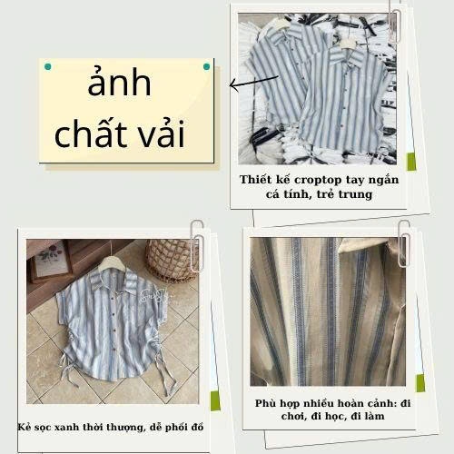 Áo sơ mi nữ dáng croptop tay ngắn có túi trước ngực kèm dây rút eo Jumito, áo thun nữ kiểu sơ Hàn Quốc HCOM2917