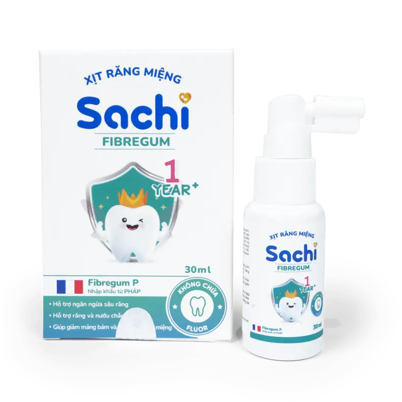 Xịt răng miệng cho bé Fibregum 30ml giúp sạch thơm miệng, hỗ trợ ngăn ngừa sâu răng