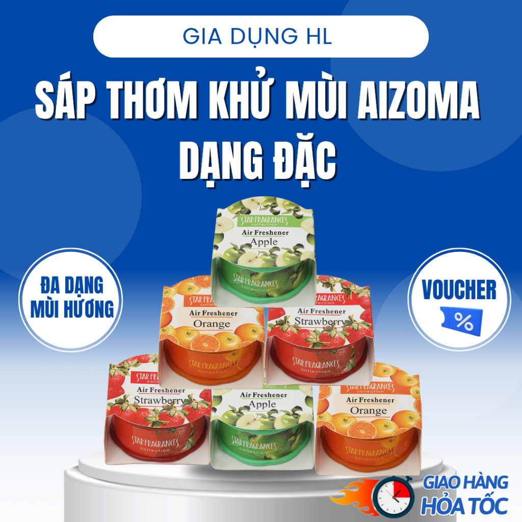 Sáp Thơm Airoma Dạng Đặc – Hương Trái Cây, Khử Mùi, Làm Sạch Không Khí Cho Nhà & Xe Hơi