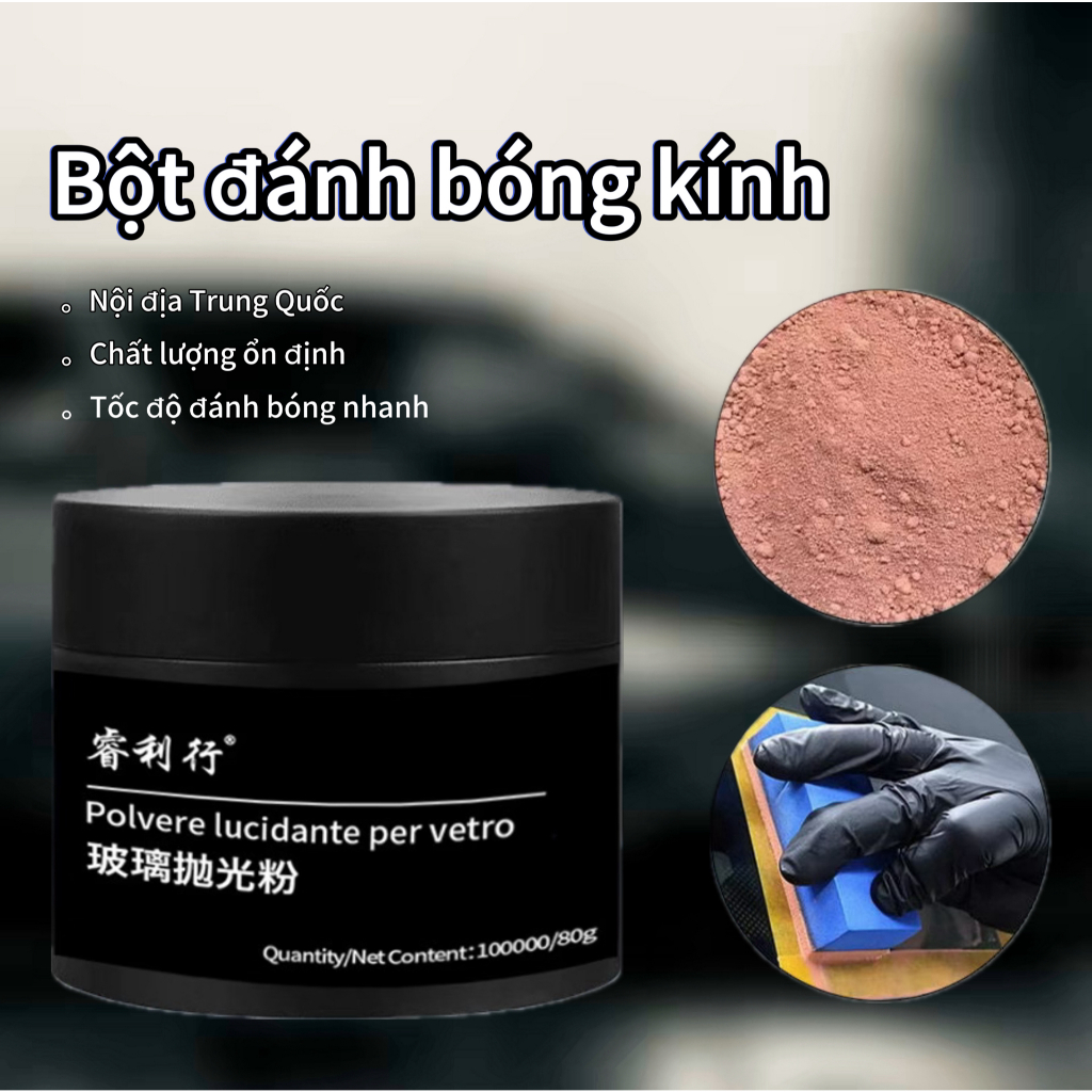 Bột đánh bóng kính ô tô loại bỏ màng dầu, đánh bóng thủy tinh pha lê