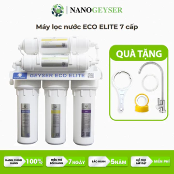 Máy lọc nước không dùng điện Eco Elite 7 cấp, công nghệ lọc UF, lọc canxi 2 tầng, bảo hành 5 năm