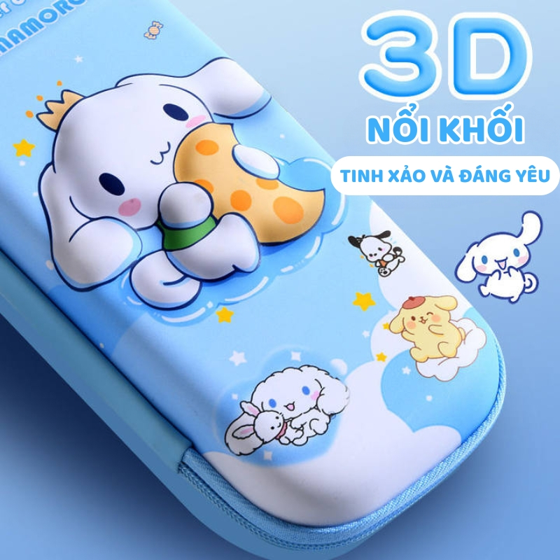 Hộp Bút Chì 3D Cao Cấp - Bóp Viết Dễ Thương Chịu Lực, Có Thể Giặt, Tiện Lợi Cho Bé Cấp 1, Cấp 2