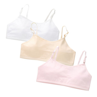 Áo Lá Cho Bé Gái Cotton Trơn Mềm Thoáng 2 Dây Dễ Điều Chỉnh, Áo Lót Êm Ái Mát 2 Lớp King Shop B-8891