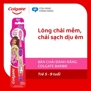 Bàn chải đánh răng Colgate họa tiết Barbie dành cho bé