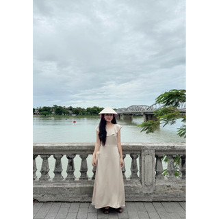 Lalin dress - Đầm lụa cổ bèo dáng dài Ma Vie