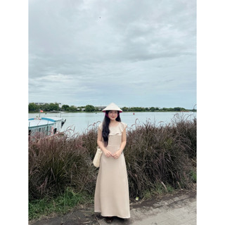 Lalin dress - Đầm lụa cổ bèo dáng dài Ma Vie