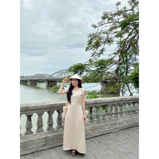 Lalin dress - Đầm lụa cổ bèo dáng dài Ma Vie