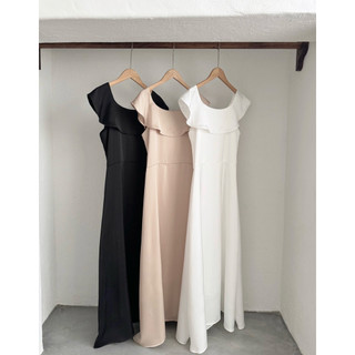 Lalin dress - Đầm lụa cổ bèo dáng dài Ma Vie