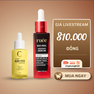 Combo Peel Da Sinh Học Ruée và Serum HA B5 vàng- Loại bỏ tế bào chết sâu, giảm mụn , cấp ẩm CB0185