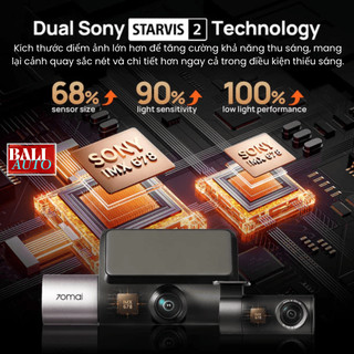 <MỚI> Camera hành trình 70mai 4K T800 3 kênh với chế độ 4K kép, cảm biến STARVIS 2 IMX678 siêu nét