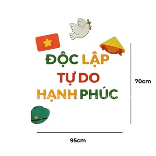 [2/9] Combo Chữ Gỗ Độc Lập Tự Do Hạnh Phúc - Trang Trí Nhà Cửa Quán Cafe Văn Phòng Ngày Lễ Quốc Khánh 2/9