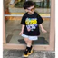 ÁO THUN ĐEN PHỐI CHỮ HOA Form Rộng Boxy 100% Cotton 2C 260G DÀY ĐỨNG FORM