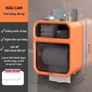 Hộp Đựng Giấy Vệ Sinh 2 Tầng Cao Cấp Hộp Đựng Giấy Hộp Giấy Vệ Sinh Có Kệ Để Điện Thoại(tặng kèm 1 miếng dán)