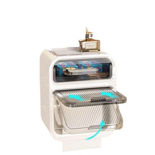 Hộp Đựng Giấy Vệ Sinh 2 Tầng Cao Cấp Hộp Đựng Giấy Hộp Giấy Vệ Sinh Có Kệ Để Điện Thoại(tặng kèm 1 miếng dán)