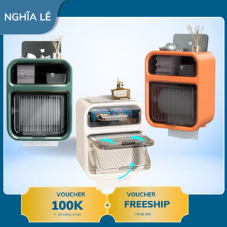 Hộp Đựng Giấy Vệ Sinh 2 Tầng Cao Cấp Hộp Đựng Giấy Hộp Giấy Vệ Sinh Có Kệ Để Điện Thoại(tặng kèm 1 miếng dán)