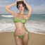 Bikini 2 mảnh màu xanh rêu cúp ngực quần ship nhỏ đi biển ( sẵn hàng - che tên)