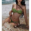 Bikini 2 mảnh màu xanh rêu cúp ngực quần ship nhỏ đi biển ( sẵn hàng - che tên)