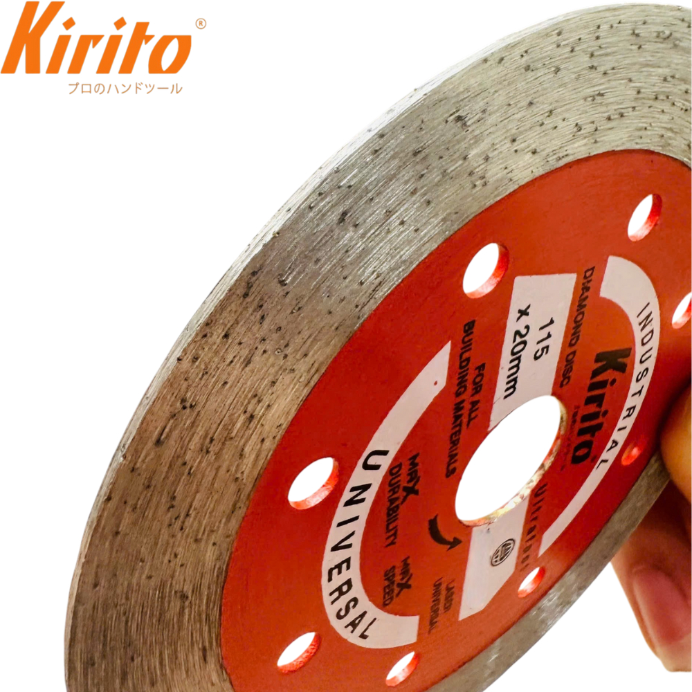 Lưỡi Cắt Gạch Liền Kirito 115mm 4.5 Inch, Lưỡi Cắt Kim Cương, Cắt Gạch Men, Đá Granite, Đá Mài
