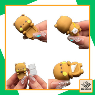1 Cặp Mô Hình Dán Trang Trí Bubu Dudu Mini – Siêu Dễ Thương, Tặng Kèm Băng Dán
