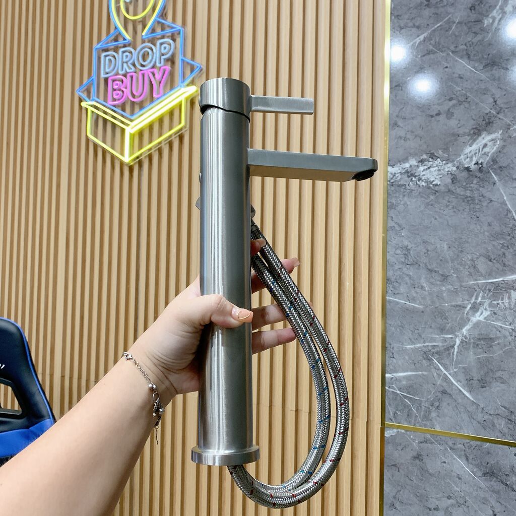 [ Cam Kết Chính Hãng ] Vòi cao Lavabo rửa mặt hãng SUPOR 212224-01-LS có nóng lạnh , inox 304