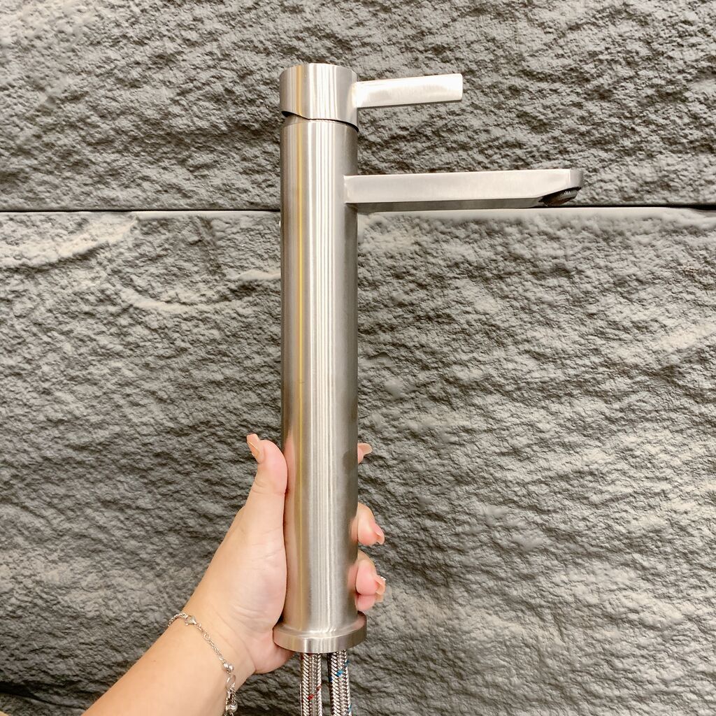 [ Cam Kết Chính Hãng ] Vòi cao Lavabo rửa mặt hãng SUPOR 212224-01-LS có nóng lạnh , inox 304