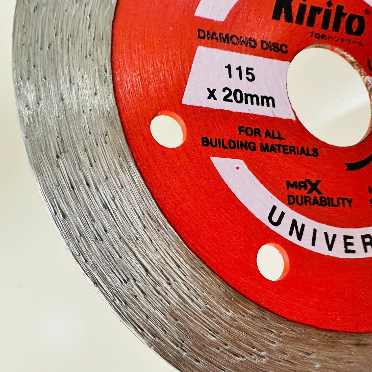 Lưỡi Cắt Gạch Liền Kirito 115mm 4.5 Inch, Lưỡi Cắt Kim Cương, Cắt Gạch Men, Đá Granite, Đá Mài