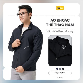 Áo khoác gió thể thao nam YODY kéo khóa, co giãn tuyệt vời, hạn chế nhăn nhàu SKM7001