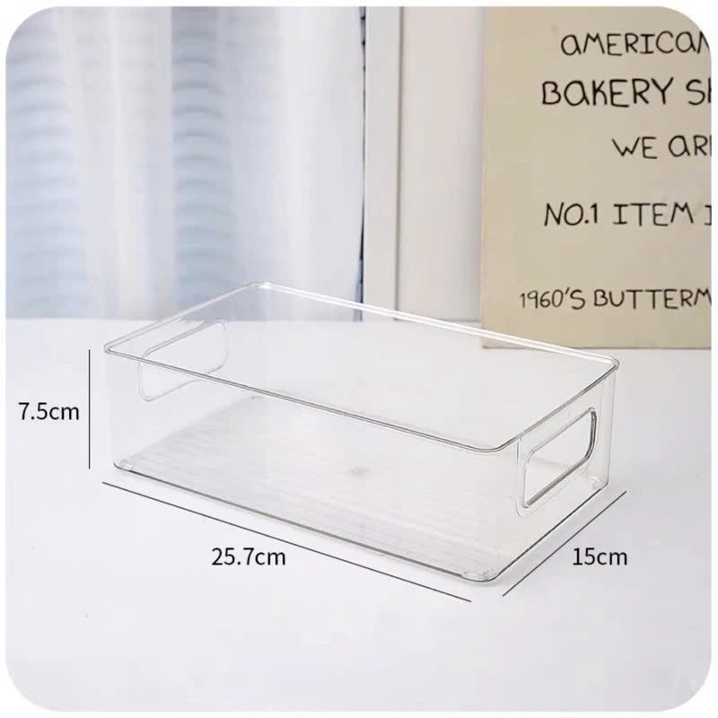 KHAY NHỰA ĐỂ ĐÔ TRANG ĐIỂM GỌN GÀNG - Khay Trong Suốt Thiết Kế Tối Giản,Hộp Trong Suốt Trang Trí Bàn Làm Việc Đựng Đồ