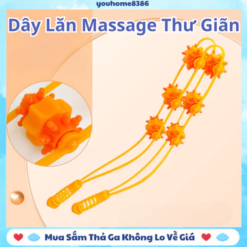 Dây Lăn Massage Loại 1 Cao Cấp 3 Con Lăn, Giúp Phục Hồi Sức Thư Giãn Sâu Khỏe Con lăn Massage PP #